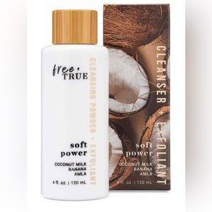Free + True Soft Power Cleansing Powder + Exfoliant Coconut Milk, Banana, Amla